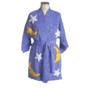 Chenille Moon and Stars Bath Robe